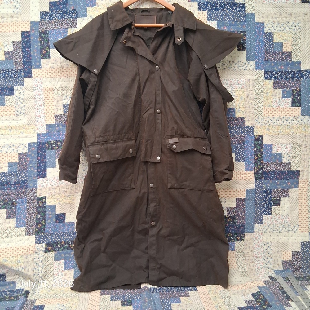 Outback Trading Company Oilskin Waterproof Low Rider Duster Jacket Size S / M